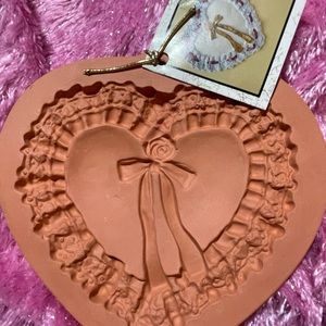 Terracotta heart cookie mold